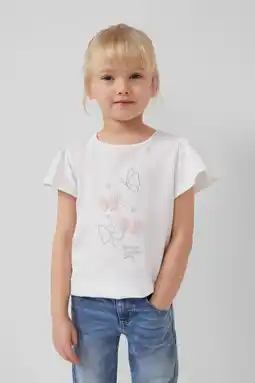 Wehkamp s.Oliver T-shirt wit met glitter aanbieding