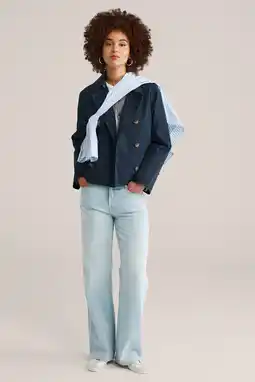 Wehkamp WE Fashion trenchcoat donkerblauw aanbieding