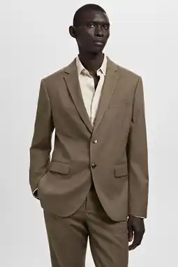 Wehkamp Mango Man colbert bruin aanbieding
