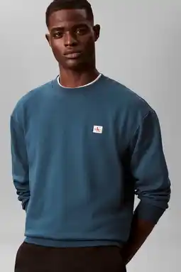 Wehkamp CALVIN KLEIN JEANS sweater petrol aanbieding