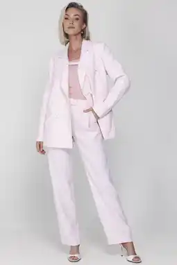 Wehkamp Accentil straight highwaist pantalon lichtroze aanbieding
