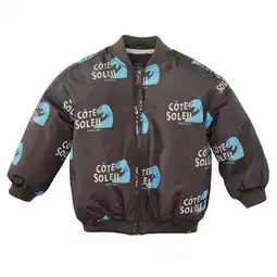 Wehkamp Z8 mini bomberjack Senne donkerbruin/lichtgeel/blauw aanbieding
