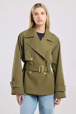 Wehkamp America Today trenchcoat olijfgroen aanbieding