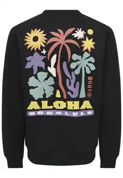Wehkamp ONLY & SONS sweater met backprint zwart aanbieding