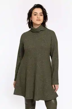 Wehkamp YOEK tuniek donkergroen met lurex aanbieding