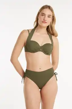 Wehkamp ten Cate Beach TC WOW high waist bikinibroekje met ribstructuur groen aanbieding