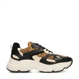 Wehkamp PS Poelman Tokio chunky leren sneakers zwart/cognac aanbieding