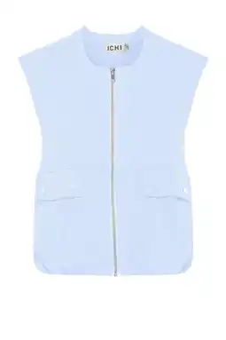 Wehkamp ICHI gilet lichtblauw aanbieding