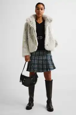Wehkamp Ruby faux fur jas met textuur grijs aanbieding