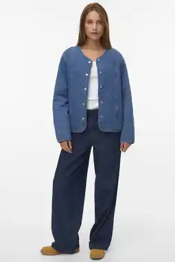 Wehkamp VERO MODA bomberjack medium blue denim aanbieding