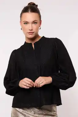 Wehkamp FLURESK blouse zwart met lurex aanbieding
