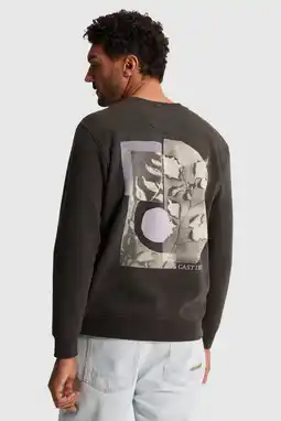 Wehkamp Cast Iron sweater met backprint antraciet aanbieding