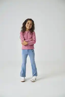 Wehkamp KIDS ONLY MINI flared jeans light blue denim aanbieding