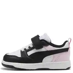 Wehkamp Puma Rebound V6 sneakers wit/zwart/lichtroze aanbieding