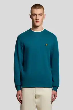 Wehkamp Lyle & Scott sweater petrol aanbieding