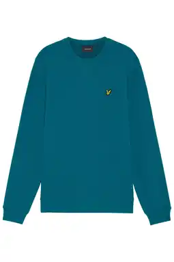 Wehkamp Lyle & Scott sweater petrol aanbieding