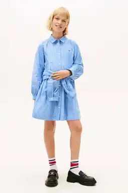 Wehkamp Tommy Hilfiger gestreepte blousejurk blauw aanbieding