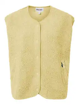 Wehkamp PIECES Curve gilet lichtgeel aanbieding