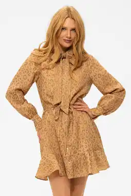 Wehkamp NIKKIE blousejurk camel aanbieding