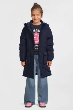 Wehkamp Me & My Monkey lange hooded puffer jas paars aanbieding