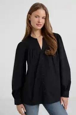 Wehkamp Anytime blouse met v-hals zwart aanbieding