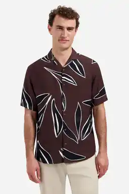 Wehkamp No Excess regular casual overhemd donkerbruin aanbieding