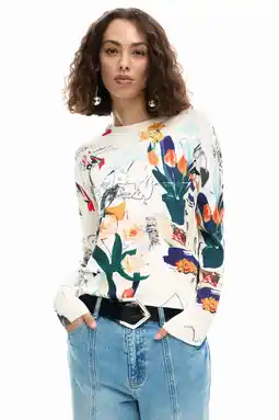 Wehkamp Desigual pullover ecru aanbieding