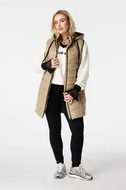 Wehkamp MS Mode gewatteerde jas quilted taupe aanbieding