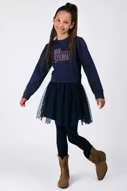 Wehkamp B.Nosy midi jurk donkerblauw aanbieding