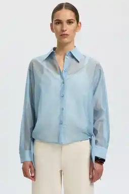 Wehkamp Selected blouse lichtblauw aanbieding