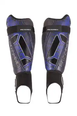 Wehkamp Stanno Senior scheenbeschermers Pro Guard II zwart/blauw aanbieding