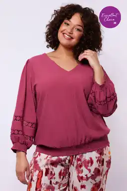 Wehkamp Exxcellent blousetop rood aanbieding