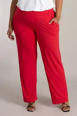 Wehkamp Colletta straight highwaist casual broek rood aanbieding