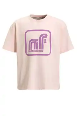 Wehkamp Me & My Monkey oversized T-shirt met printopdruk roze aanbieding