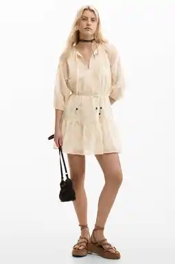 Wehkamp Desigual gebloemde blousejurk beige aanbieding