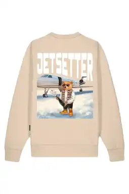 Wehkamp Baron Filou sweater met backprint beige aanbieding