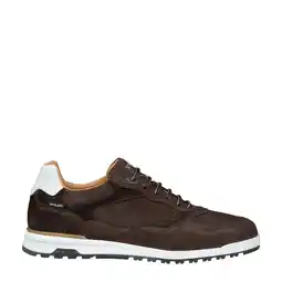 Wehkamp Van Lier nubuck sneakers donkerbruin aanbieding