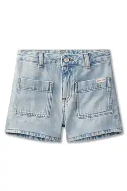 Wehkamp Calvin Klein denim short light blue denim aanbieding