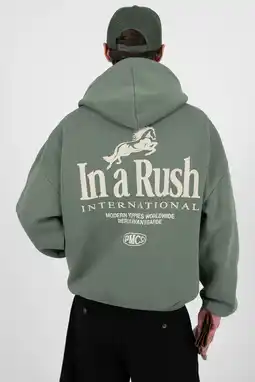 Wehkamp Prohibited hoodie met backprint groen aanbieding