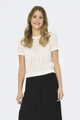 Wehkamp ONLY trui ecru gebreid aanbieding