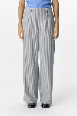 Wehkamp OBJECT OBJLISA wide leg regularwaist pantalon wit aanbieding