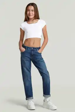 Wehkamp G-STAR T-shirt wit rib gebreid aanbieding