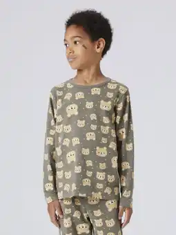 Wehkamp NAME IT MINI pyjama - groen/bruin (set van 2) aanbieding