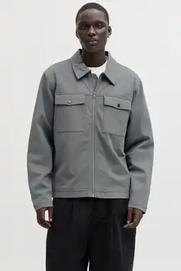 Wehkamp JACK & JONES PREMIUM overshirt grijsgroen aanbieding