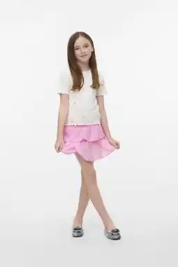 Wehkamp VERO MODA GIRL strokenrok lichtroze aanbieding