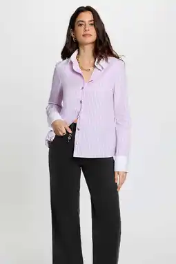 Wehkamp Morgan gestreepte blouse roze aanbieding