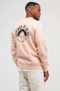 Wehkamp Butcher of Blue sweater met backprint zalm aanbieding