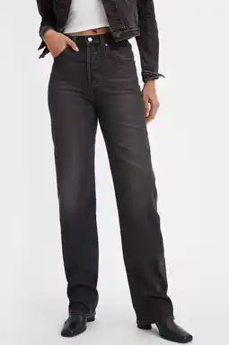 Wehkamp Levi's highwaist straight leg jeans grey denim aanbieding
