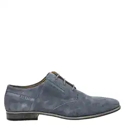 Wehkamp Bugatti Arno suède veterschoenen blauw aanbieding