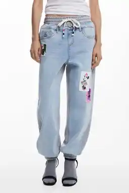 Wehkamp Desigual barrel lowwaist casual broek light blue denim aanbieding